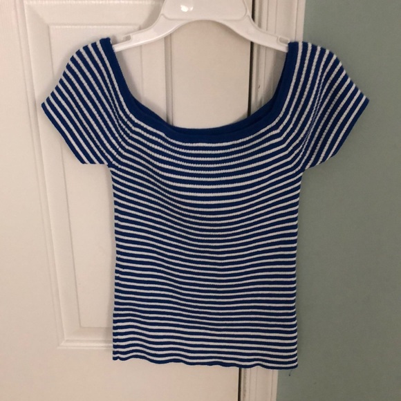 Madewell Striped Crop Top - Picture 1 of 2